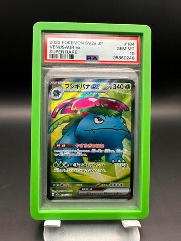 Venusaur ex 184/165 SR – PSA 10 – Groen slab – Full Art Holo beschikbaar voor biedingen