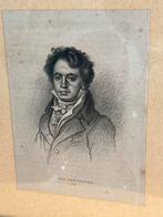 Portrait of Ludwig van Beethoven. Etching, c. 1870., Antiek en Kunst, Kunst | Etsen en Gravures, Ophalen of Verzenden