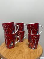 6x Iittala Taika Rode Mokken, Keramiek, Ophalen of Verzenden, Zo goed als nieuw, Overige stijlen