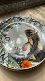 5 delig jungle servies 4x borden 1x schaaltje vintage style, Huis en Inrichting, Keuken | Servies, Ophalen of Verzenden, Overige stijlen