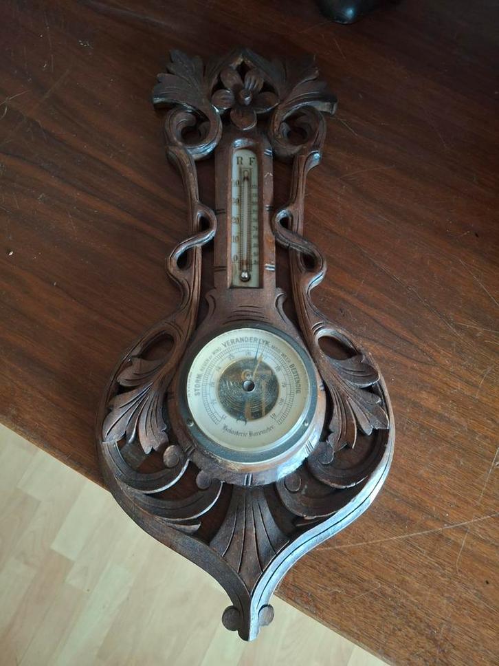 Antieke Barometer & Thermometer, Antiek en Kunst, Antiek | Gereedschap en Instrumenten, Ophalen