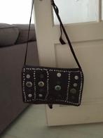 Mooie zGrote Lederen Schoudertas/Tas Old Look/Boho/Hippie, Overige merken, Gebruikt, Bruin, Ophalen of Verzenden