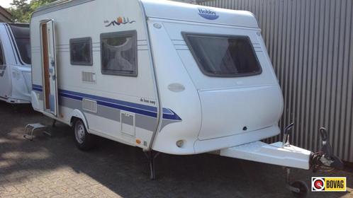 Hobby De Luxe 440 SF, Caravans en Kamperen, Caravans, tot en met 4, Treinzit, Hobby, Dwarsbed, Overige, Fietsenrek, Gascomfoor