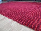 Vloerkleed wol rood paars gemeleerd retro design jaren 70 11, 150 tot 200 cm, Gebruikt, Rechthoekig, Ophalen of Verzenden