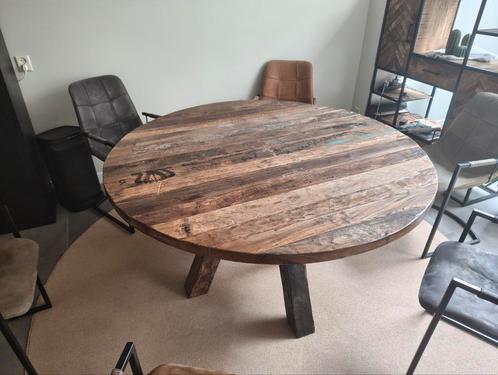Grote ronde eettafel 1,50 meter, Huis en Inrichting, Tafels | Eettafels, Zo goed als nieuw, 100 tot 150 cm, 150 tot 200 cm, Vijf personen of meer