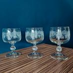 Set 3 glazen wijnrank, Ophalen of Verzenden, Zo goed als nieuw, Overige typen