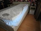 Steigerhouten bed, Ophalen, Tweepersoons, Zo goed als nieuw, 180 cm