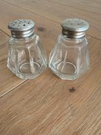 peper en zout stelletje - glas - vintage, Antiek en Kunst, Ophalen