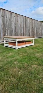Prachtige salontafel, brocant/landelijk, Huis en Inrichting, Tafels | Salontafels, Ophalen, Zo goed als nieuw, Rechthoekig, Brocante landelijk