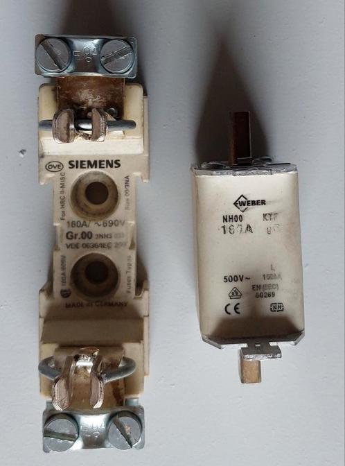 Siemens 160A meszekering  incl Zekeringhouder, Hobby en Vrije tijd, Elektronica-componenten, Zo goed als nieuw, Ophalen of Verzenden