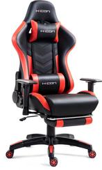 Nieuw-Gamestoel-Zwart Rood-Massage, Ophalen, Gaming bureaustoel, Zwart, Nieuw