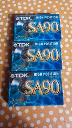 TDK SA90 3 stuks nog nieuw in plastic, Cd's en Dvd's, Cassettebandjes, 2 t/m 25 bandjes, Overige genres, Onbespeeld, Ophalen
