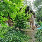 VRIJSTAAND 4p.chalet bij bos 5 km.DURBUY honden=ok omh.tuin, Vakantie, Vakantiehuizen | België, In bos, 2 slaapkamers, Wasmachine