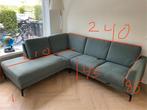 Groene hoekbank chaise longue groen, Ophalen, Gebruikt, Metaal, 150 cm of meer