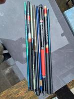 Partij vaste stokken van 4 tot 8m insteek en telescoop, Watersport en Boten, Hengelsport | Witvissen, Ophalen of Verzenden, Vaste hengel