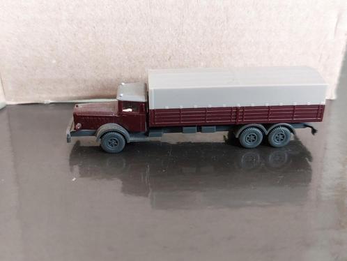 Wiking 9343 - Mercedes L10000 bakwagen met huif (12198), Hobby en Vrije tijd, Modeltreinen | N-Spoor, Gebruikt, Overige typen