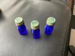 3 x Vicks Va-Tro-Nol minni flesjes 4 cm. cobaltblauw, Ophalen of Verzenden, Zo goed als nieuw