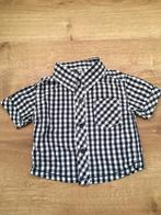 Overhemd korte mouw blauw maat 68, Kinderen en Baby's, Babykleding | Maat 68, Ophalen of Verzenden, Overhemdje of Bloesje