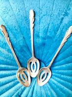 ‼️Set 3 verzilverde Art Nouveau (olijf) lepeltjes €4 p st, Antiek en Kunst, Ophalen of Verzenden