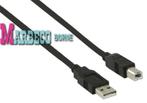 USB Kabel USB A Male - USB-B Male Rond 5.00 m Zwart, Nedis, Nieuw, Info@marbeco.nl, Ophalen of Verzenden