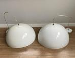 2 metalen hanglampen Lucide Riva wit 31410/50/31, Ophalen of Verzenden, Gebruikt, Metaal, Minder dan 50 cm