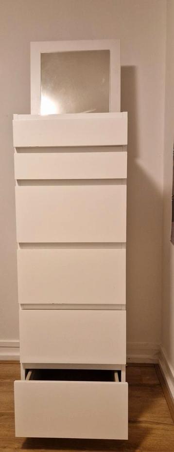 Ikea Malm ladekast met spiegel - afbeelding 1