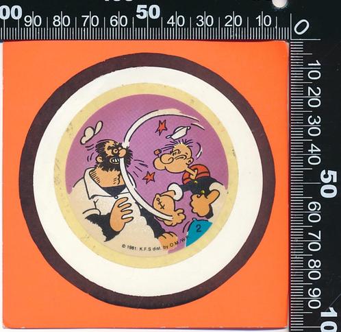 Sticker: Popeye - Brutus, Verzamelen, Stickers, Zo goed als nieuw, Strip of Tekenfilm, Ophalen of Verzenden