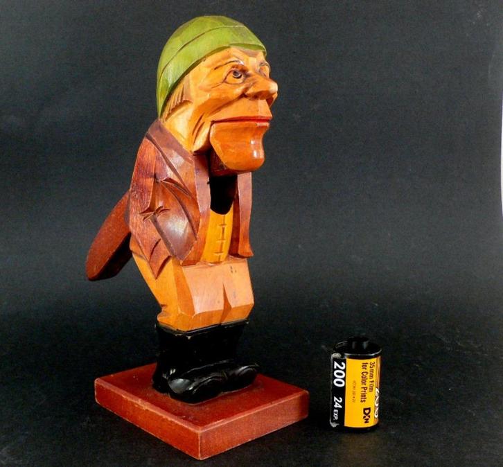 Notenkraker, Duitse visser, handgesneden,, Antiek en Kunst, Curiosa en Brocante, Verzenden