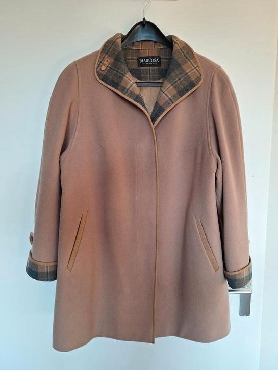 Marcona mantel, XL, met cashmere wol en sjaal., Kleding | Dames, Jassen | Winter, Nieuw, Maat 46/48 (XL) of groter, Bruin, Ophalen of Verzenden