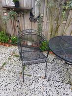 Stalen tuinset 90x90 met 2 stoelen - zeer zwaar!, Tuin en Terras, 2 zitplaatsen, Gebruikt, Ophalen of Verzenden, Rvs