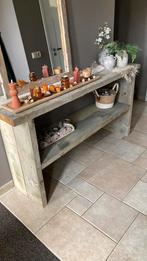 Sidetable steigerhout, Ophalen, Zo goed als nieuw, 25 tot 50 cm, Rechthoekig