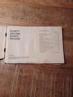 Instructieboekje Opel Kadett Ascona Manta Record ', Ophalen of Verzenden