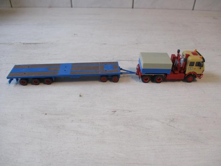 Kibri Mercedes Vrachtwagen met aanhanger, Hobby en Vrije tijd, Modelauto's | 1:87, Zo goed als nieuw, Bus of Vrachtwagen, Overige merken