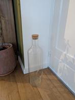 Glazen fles met kurk / stolp / terrarium, Ophalen, Overige materialen, Rond, Zo goed als nieuw