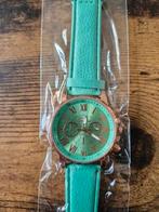 Nieuw groen quartz horloge hh, Geneva platinum, Onbekend, Nieuw, Ophalen of Verzenden