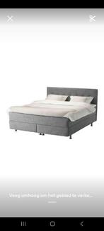Ikea boxspring 180 x 200 grijs inclusief matrassen en topper, Huis en Inrichting, Ophalen, Gebruikt, Tweepersoons, 180 cm