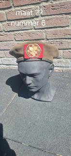 Militaire Baret met Embleem, Verzamelen, Militaria | Algemeen, Ophalen of Verzenden, Overige soorten, Nederland, Helm of Baret