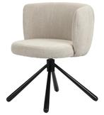 Shell Rotating Eetkamerstoel – Beige | Draaibare Designstoel, Overige kleuren, Verzenden, Japandi, Hotel Chique, Modern, Metaal