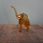 Vintage miniatuur olifantje van glas, Ophalen of Verzenden