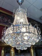Kristallen kroonluchter swarovski zakkroonluchter zilver, Huis en Inrichting, Lampen | Kroonluchters, Ophalen of Verzenden, Zo goed als nieuw