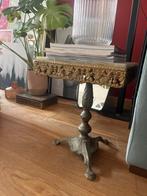 Marmeren Bijzettafel met Metalen Poot, Huis en Inrichting, Tafels | Bijzettafels, Ophalen, Minder dan 45 cm, Minder dan 55 cm
