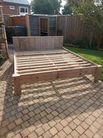Bed steigerhout, Ophalen of Verzenden, Tweepersoons, Grijs, Steigerhout