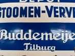 Buddemeijer Tilburg emaille reclamebord, Antiek en Kunst, Antiek | Emaille, Ophalen of Verzenden
