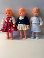 3 popjes uit de jaren ‘50 met originele kleding 20 cm, Ophalen of Verzenden, Gebruikt, Pop