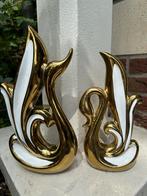 Gouden Keramische Zwanen Set, Antiek en Kunst, Ophalen of Verzenden
