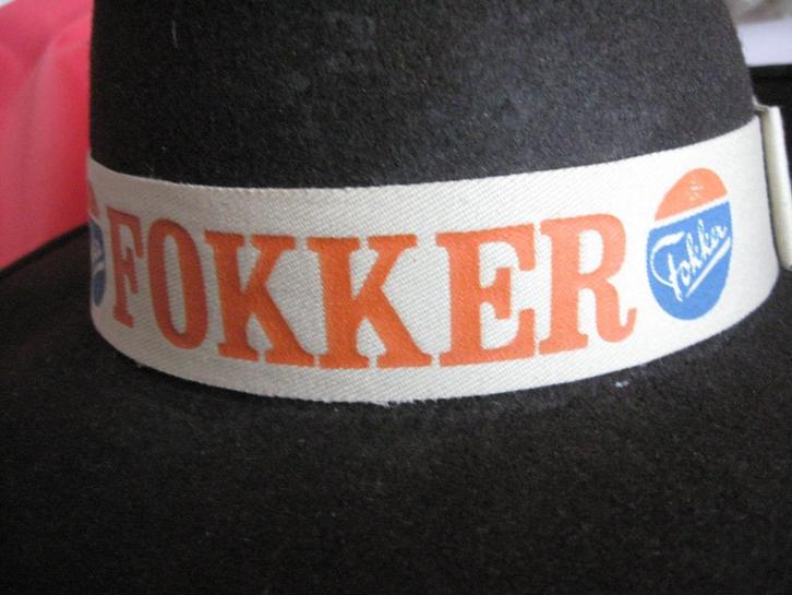 Hoed FOKKER LUCHTVAART, Verzamelen, Luchtvaart en Vliegtuigspotten, Zo goed als nieuw, Overige typen, Ophalen of Verzenden