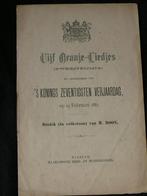Willem3,1887, 5 oranjeliedjes t.g.v.  zijn 70ste verjaardag, Verzenden, Gebruikt, Nederland, Overige typen