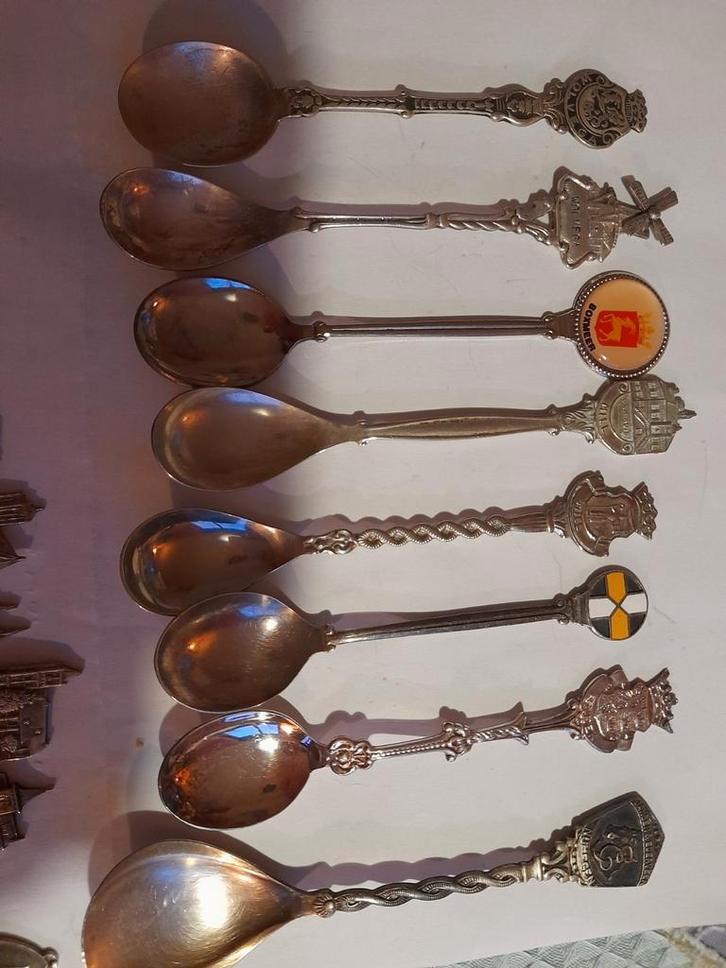 Theelepeltjes Nederlandse plaatsnamen, Antiek en Kunst, Antiek | Bestek, Ophalen of Verzenden