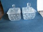 Set kubus confituurschaaltjes, Glas of Glazen, Gebruikt, Ophalen of Verzenden, Glas