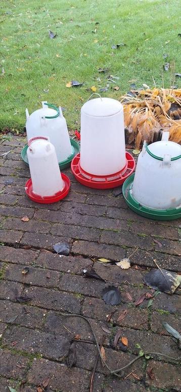 Vogel drinkbakken waterflessen beschikbaar voor biedingen